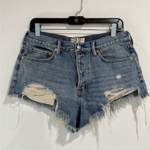 Free people loving good vibrations cutoff shorts